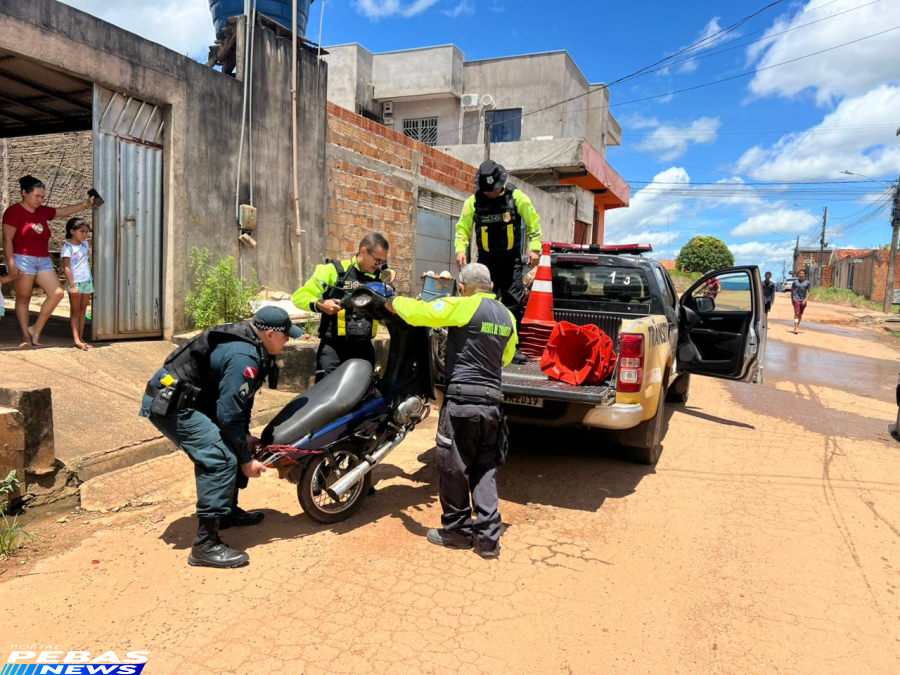 MOTOCICLETA ADULTERADA É APREENDIDA PELA PM EM PARAUAPEBAS
